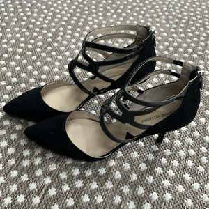 Adriene Vittadini microfiber fabric heels, size 10